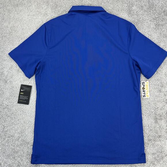 Atlanta Braves Polo Shirt Mens Medium Blue MLB Baseball Nike Dri-FIT Cooperstown - Picture 3 of 12